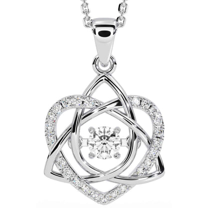 Silver Celtic Knot Birth Stone Necklace - Women